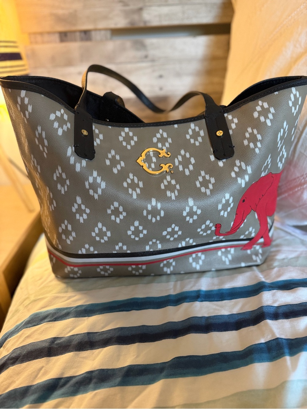 C. Wonder Signature Ikat Elephant Large Tote